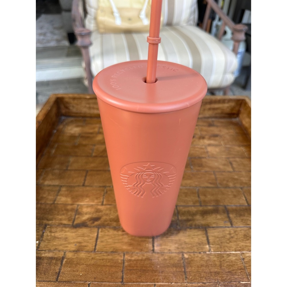 Starbucks Terracotta 24oz Recycled Stainless Steel‎ Cold Cup Tumbler EUC
